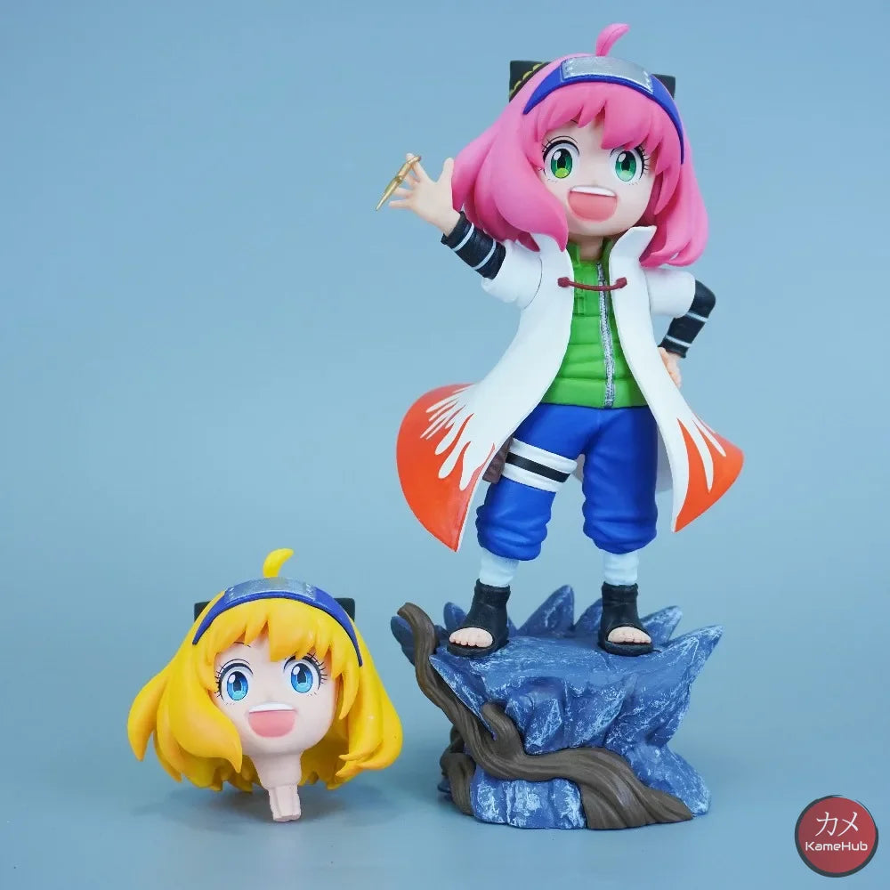 Spy x Family X Naruto Shippuden - Anya Namikaze Minato Cosplay Action Figure - Anya Forger 19cm - Action Figure