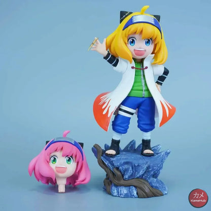 Spy x Family X Naruto Shippuden - Anya Namikaze Minato Cosplay Action Figure - Anya Forger 19cm - Action Figure