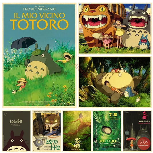 Studio Ghibli Miyazaki Hayao: Il Mio Vicino Totoro / Tonari No - Anime Poster Aesthetic In A3 Hd