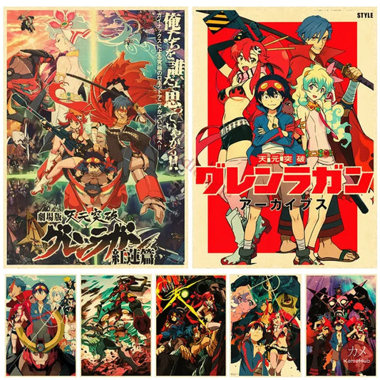 Tengen Toppa Gurren Lagann - Anime Poster Aesthetic In A3 Hd