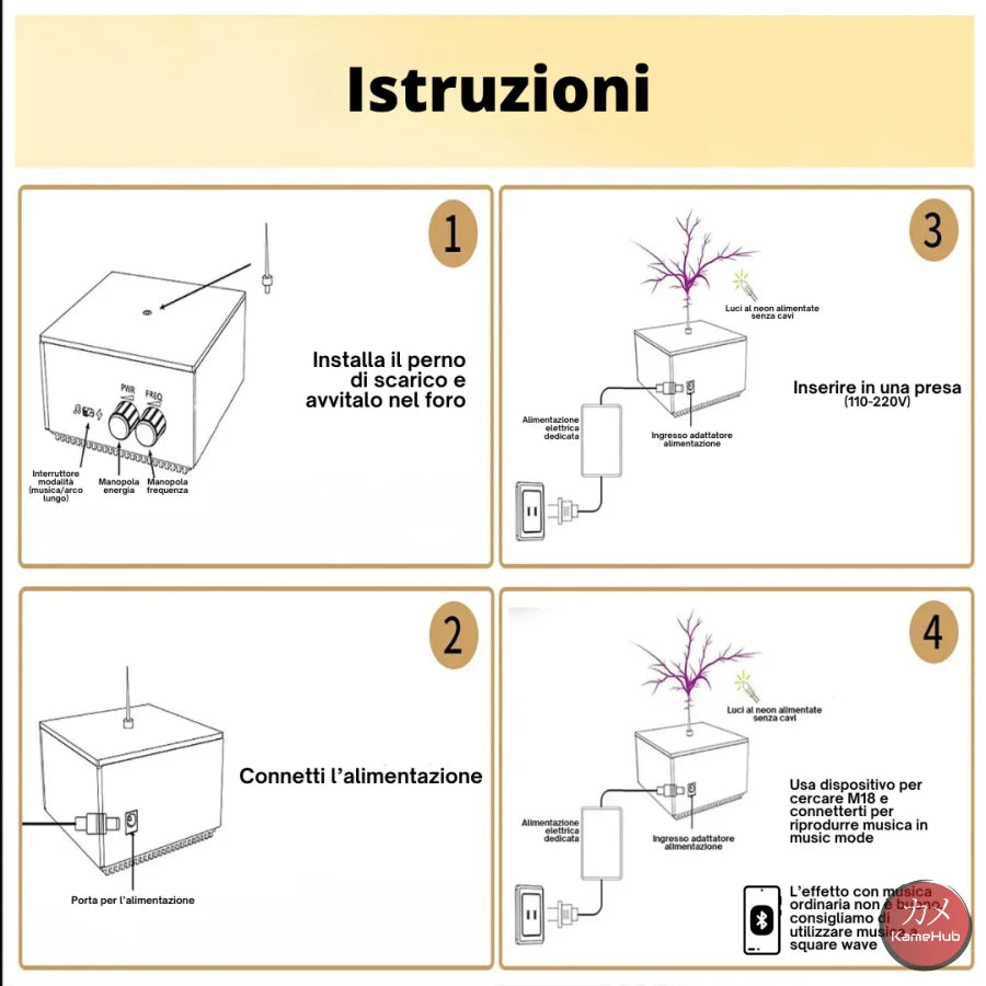 Tesla Coil - Generatore Di Elettricità A Ritmo Musica Gadget