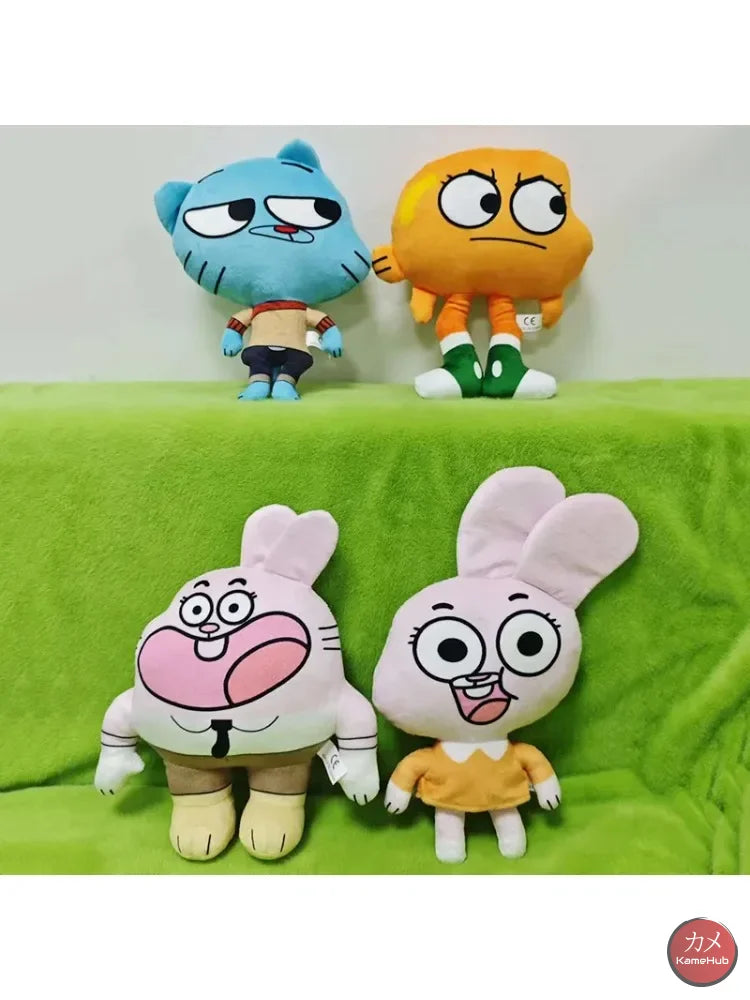 The Amazing World of Gumball - Morbidi Peluche della Famiglia Watterson - Set Completo 4PCS - Peluches