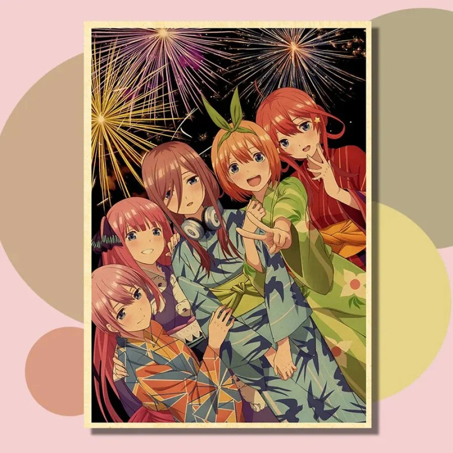 The Quintessential Quintuplets / Go-Tbun No Hanayome - Anime Poster Aesthetic In A3 Hd