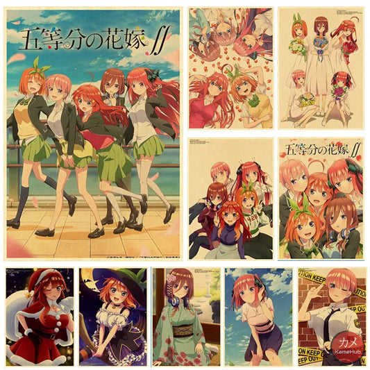 The Quintessential Quintuplets / Go-Tbun No Hanayome - Anime Poster Aesthetic In A3 Hd
