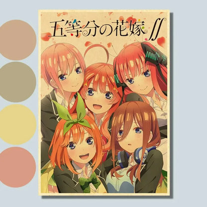 The Quintessential Quintuplets / Go-Tbun No Hanayome - Anime Poster Aesthetic In A3 Hd