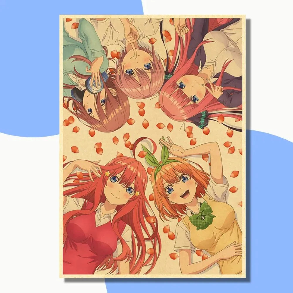 The Quintessential Quintuplets / Go-Tbun No Hanayome - Anime Poster Aesthetic In A3 Hd