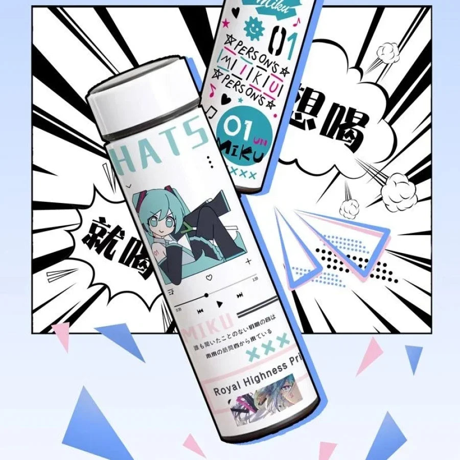 Vocaloid Hatsune Miku - Borraccia Termica 500 Ml Con Display Digitale Intelligente Gadget