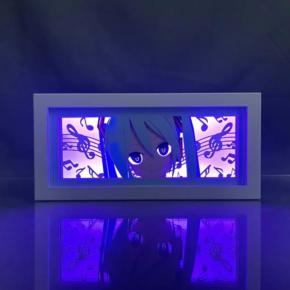 Vocaloid - Hatsune Miku Light Box 3D con Luce Led Gadget