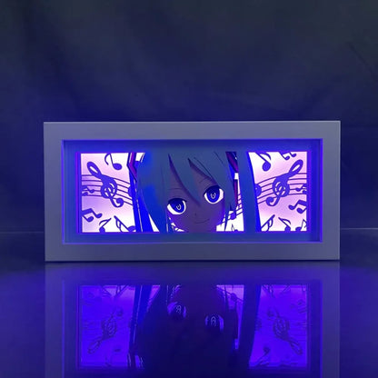 Vocaloid - Hatsune Miku Light Box 3D con Luce Led Gadget
