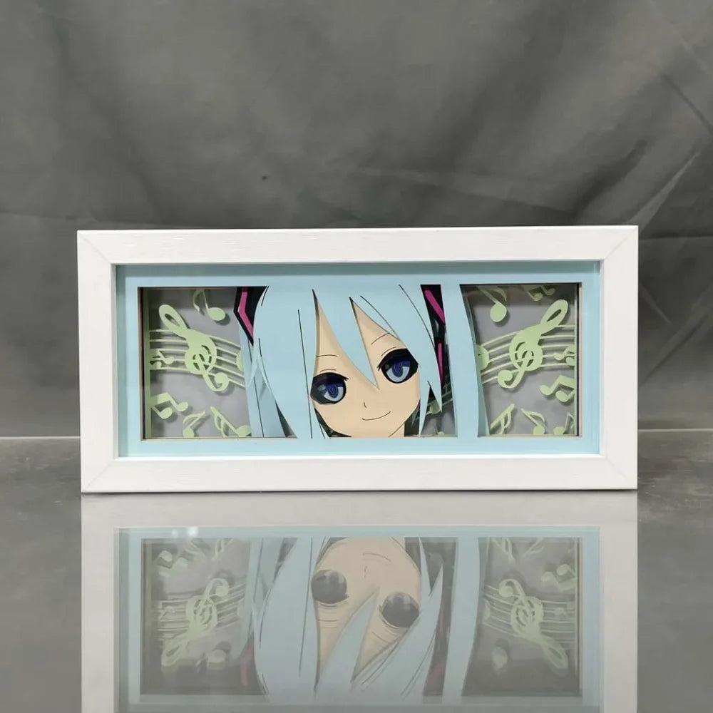 Vocaloid - Hatsune Miku Light Box 3D con Luce Led Gadget
