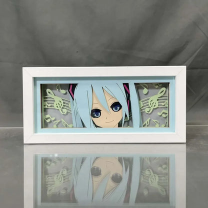 Vocaloid - Hatsune Miku Light Box 3D con Luce Led Gadget