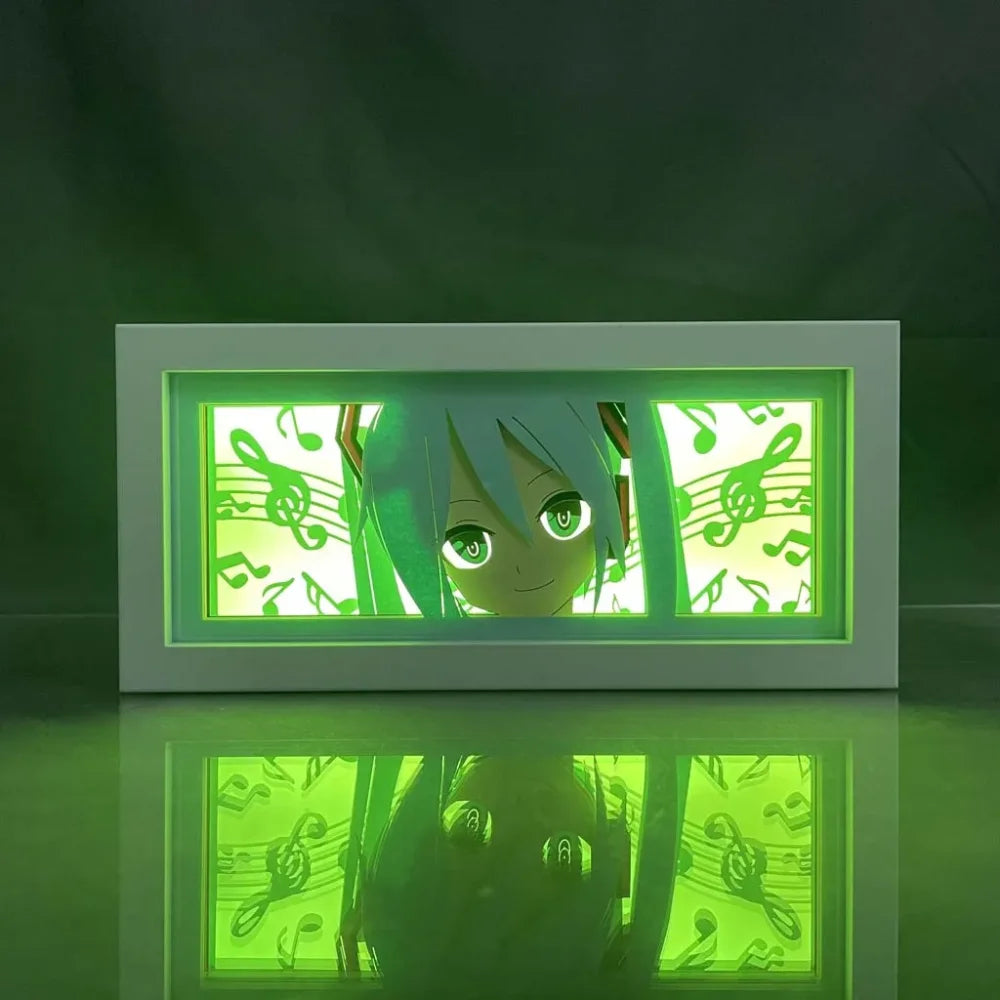 Vocaloid - Hatsune Miku Light Box 3D con Luce Led Gadget