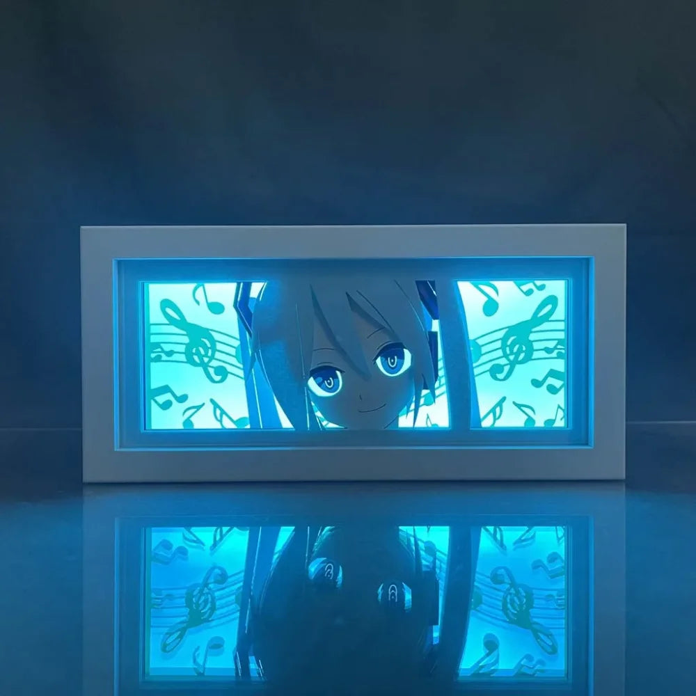 Vocaloid - Hatsune Miku Light Box 3D con Luce Led Gadget