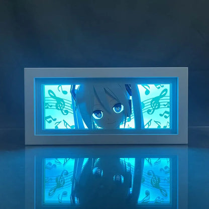 Vocaloid - Hatsune Miku Light Box 3D con Luce Led Gadget