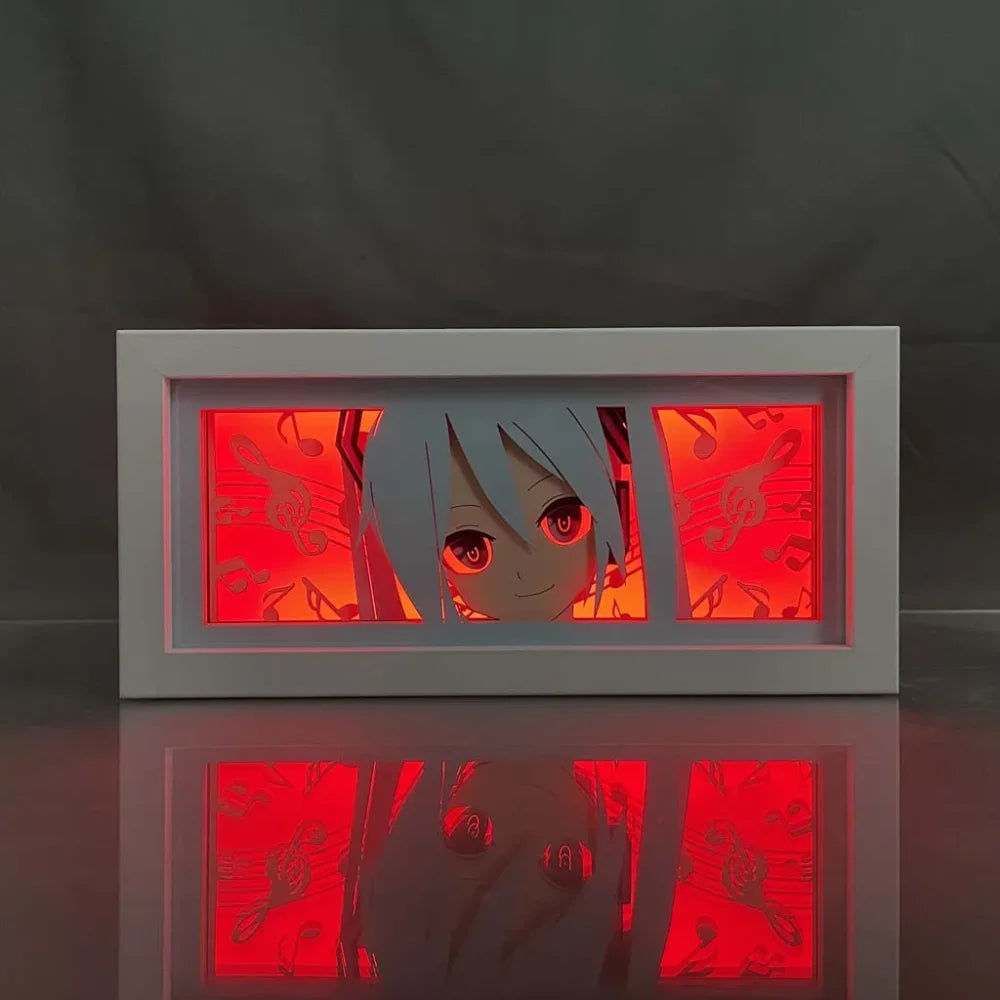 Vocaloid - Hatsune Miku Light Box 3D con Luce Led Gadget