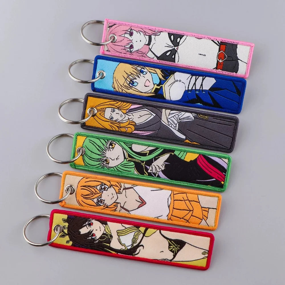 Waifu Material - Portachiavi Anime Con Ricamo Accessori