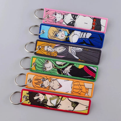 Waifu Material - Portachiavi Anime Con Ricamo Accessori