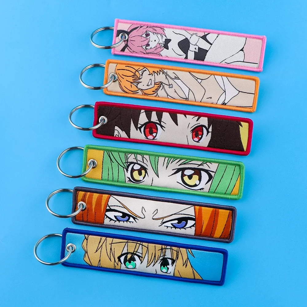 Waifu Material - Portachiavi Anime Con Ricamo Accessori