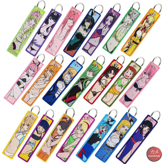 Waifu Material - Portachiavi Anime Con Ricamo Accessori