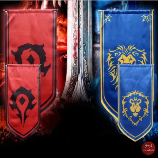 World Of Warcraft - Bandiere E Stendardi Lion Alliance & Horde Film / Videogame Poster