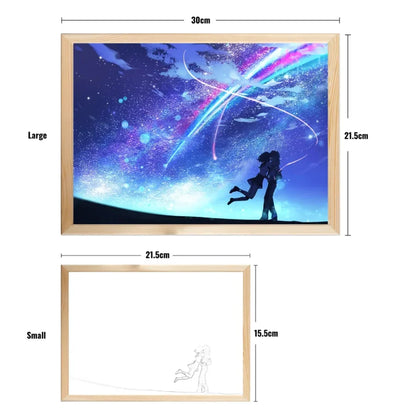 Your Name - Quadro Luminoso 3D Con Luce Led Gadget