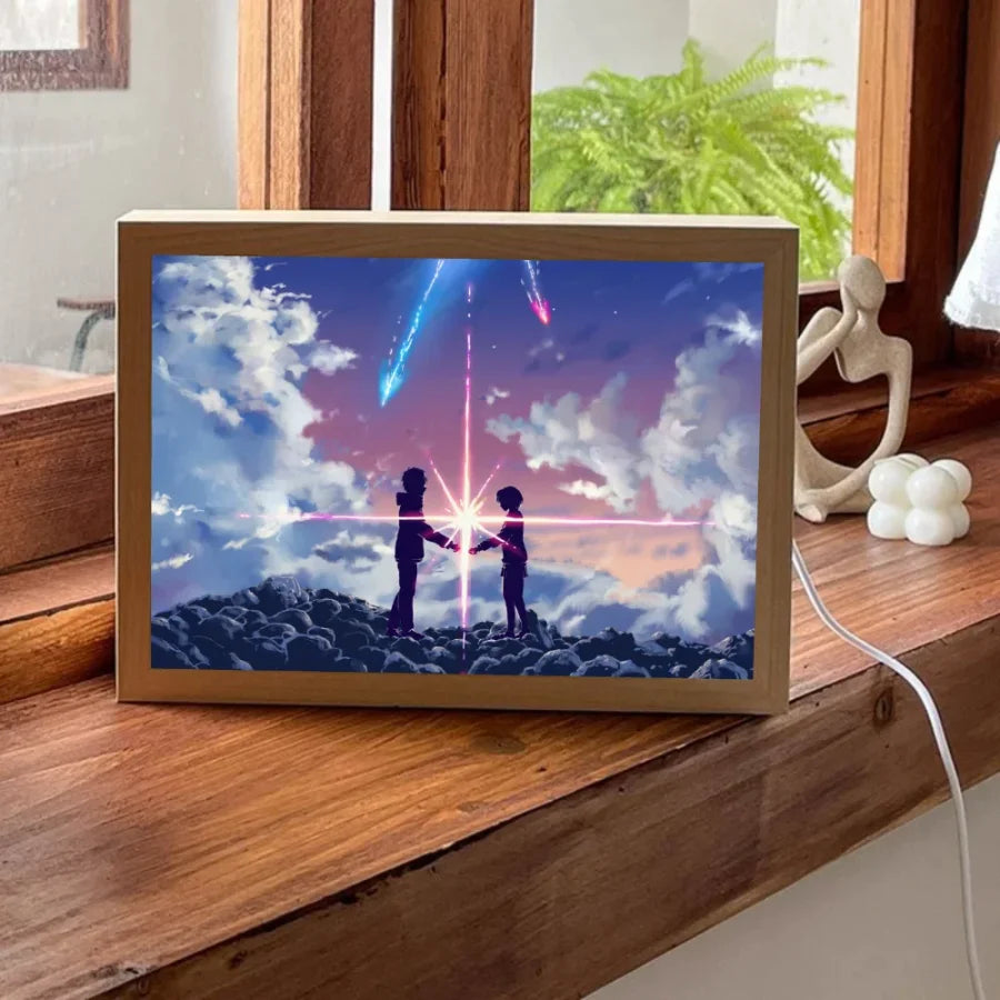 Your Name - Quadro Luminoso 3D Con Luce Led Gadget