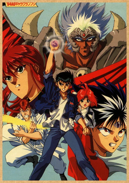 Yuyu Hakusho - Anime Poster Aesthetic In A3 Hd