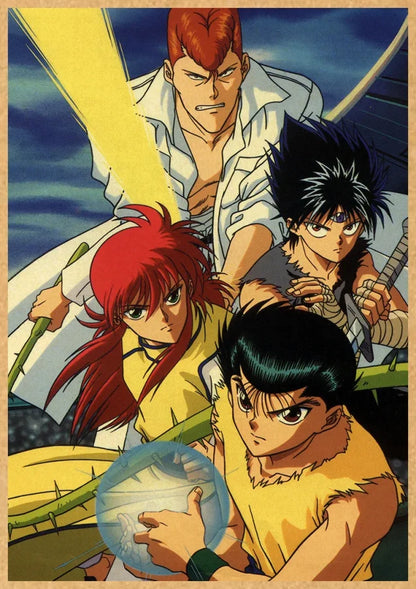 Yuyu Hakusho - Anime Poster Aesthetic In A3 Hd